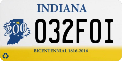 IN license plate 032FOI