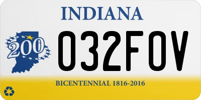 IN license plate 032FOV