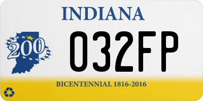 IN license plate 032FP