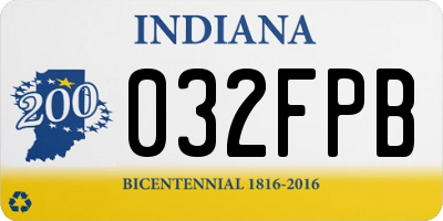 IN license plate 032FPB