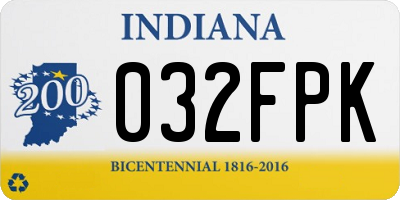 IN license plate 032FPK