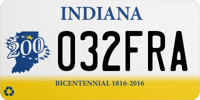 IN license plate 032FRA