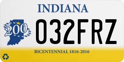 IN license plate 032FRZ