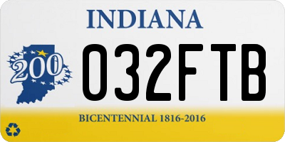 IN license plate 032FTB