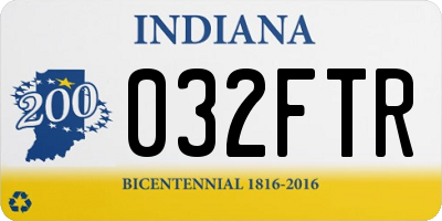 IN license plate 032FTR