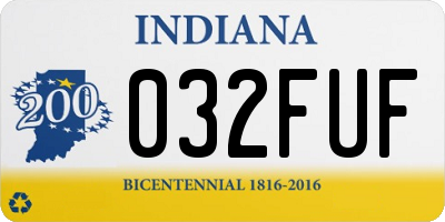 IN license plate 032FUF