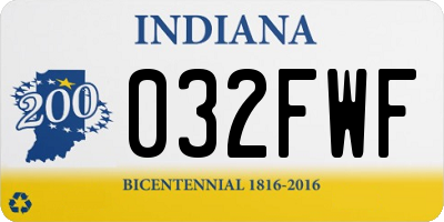 IN license plate 032FWF