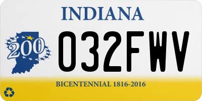 IN license plate 032FWV