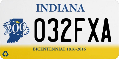 IN license plate 032FXA