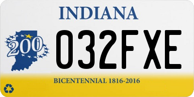 IN license plate 032FXE