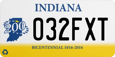 IN license plate 032FXT