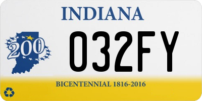 IN license plate 032FY