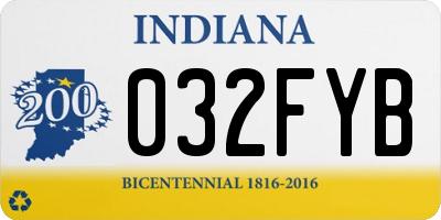 IN license plate 032FYB