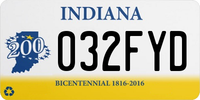 IN license plate 032FYD