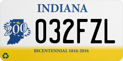 IN license plate 032FZL