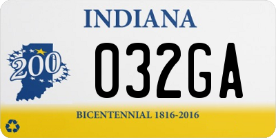 IN license plate 032GA