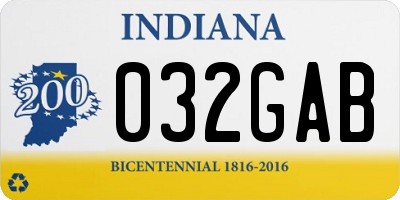 IN license plate 032GAB
