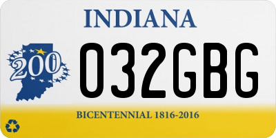 IN license plate 032GBG