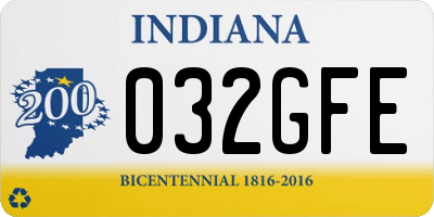 IN license plate 032GFE
