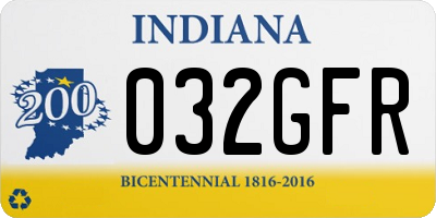 IN license plate 032GFR