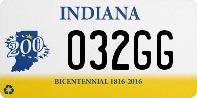 IN license plate 032GG