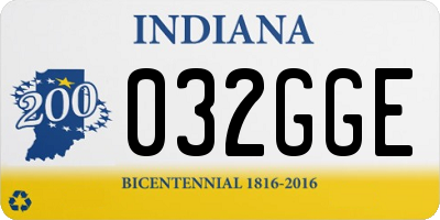 IN license plate 032GGE