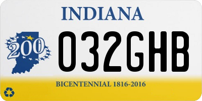 IN license plate 032GHB