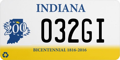 IN license plate 032GI