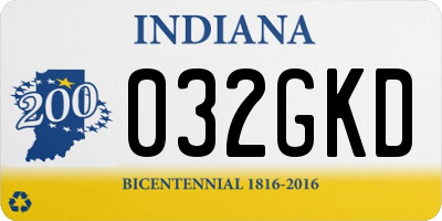 IN license plate 032GKD
