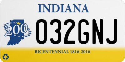 IN license plate 032GNJ