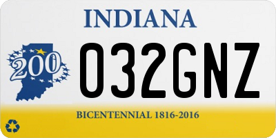 IN license plate 032GNZ