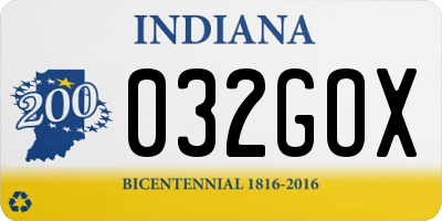 IN license plate 032GOX