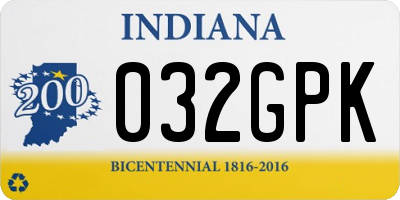 IN license plate 032GPK