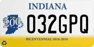 IN license plate 032GPQ
