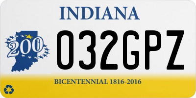 IN license plate 032GPZ
