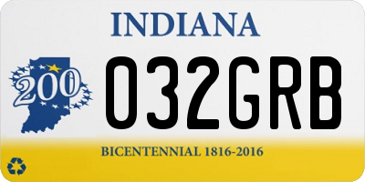 IN license plate 032GRB