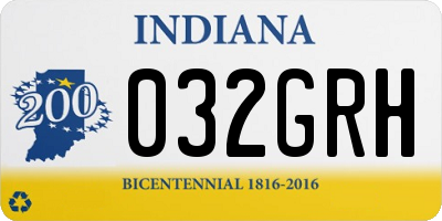 IN license plate 032GRH