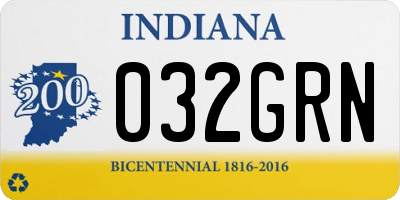 IN license plate 032GRN