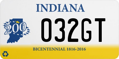 IN license plate 032GT