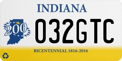 IN license plate 032GTC