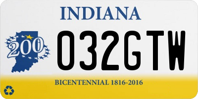 IN license plate 032GTW