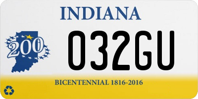 IN license plate 032GU