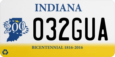 IN license plate 032GUA
