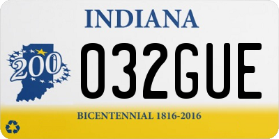 IN license plate 032GUE