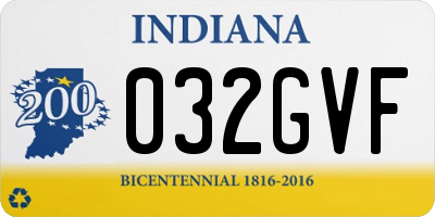 IN license plate 032GVF
