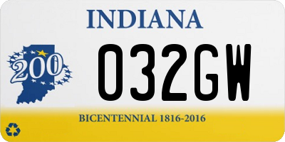 IN license plate 032GW