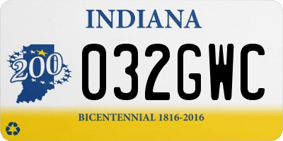 IN license plate 032GWC