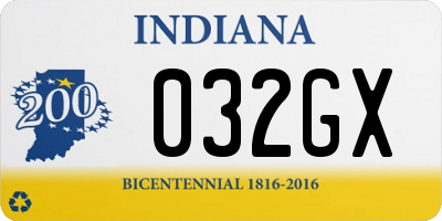 IN license plate 032GX