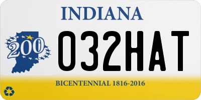 IN license plate 032HAT
