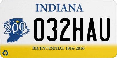 IN license plate 032HAU